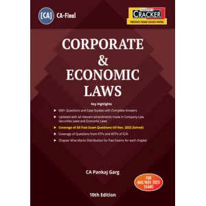 Taxmann's Corporate & Economic Laws Cracker for CA Final May 2023 Exam [New Syllabus] by CA. Pankaj Garg